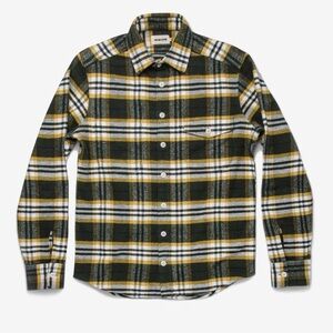 Taylor Stitch Crater Shirt Flannel Green Plaid Sz38